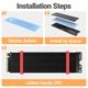 Радіатор JEYI для M.2 SSD, Aluminum Radiator, Silicone Thermal Pad для NVME NGFF 2280 SSD, для PS5, ПК, Ноутбука, Black - зображення 6