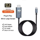 Кабель 4K 60Hz Type-C to HDMI 2m, металл, нейлон, Black-Grey (TH001-MN20KG-460) - изображение 4