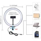 Кольцевая USB LED лампа Puluz PKT3039 10.2" + настольное крепление 140 см - изображение 3