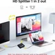 HDMI разветвитель двунаправленный Bi-Direction Switch на 2 порта 4К 60Hz Plastic, Black, переключатель + коммутатор 2x1, 1x2, для PC, XBox, PS4, PS5, видеоплееров - изображение 7