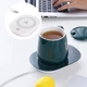 Підставка для чашки з підігрівом термостатична 10W, USB 2+A, 16x12cm, HZ-NBD03 GREEN - зображення 2
