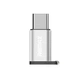 Адаптер переходник Remax RA-USB1 Type-C to MicroUSB (F) серебристый - изображение 1