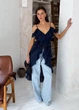 Блузка з воланами довга cиня, L ART KNIT 040759 - зображення 4