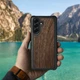 Кожаная накладка Stenk WoodBacker для Samsung Galaxy A56 Чёрный (79342) - изображение 3
