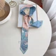 Хустинка-стрічка твіллі для волосся на шию на руку на сумку Honey Fashion Accessories рожево-блакитний (12-341) - зображення 1