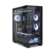 Корпус ALmordor qx25a lcd Black, без бп, для ATX/MicroATX/Mini itx, 1xUSB-C, 2xUSB-A 3.0, макс. cpu - 160 мм/vga - 410 мм/psu - 180 мм, скляні ліва та лицьова панелі, LCD-екран 6.2" (alqx25abk_lcd) - зображення 6