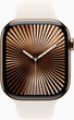 Смарт-годинник Apple Watch Series 10 GPS + Cellular 46mm Gold Titanium Case with Starlight Sport Band - M/L (MWYY3QH/A) - зображення 2