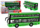 Autobus piętrowy Lean Toys na baterie ze światłami dźwiękami i napędem frykcyjnym 1:16 Zielony (16960) (5905884456194) - obraz 2