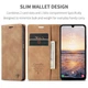 Чехол-книжка CaseMe из нубука для Samsung A25 Светло-коричневый - изображение 5