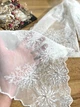 Нежный кружевной праздничный шарф Милана 160*35 см пудровый - изображение 2