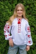 Вышиванка для девочки традиционная 110 Белая (010426193-001) - изображение 4
