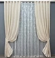 Комплект штор VR-Textil Жаккард Мрамор 100х270 2шт и Тюль 300х270 1763ш-1400т Молочный с белым 71-021/1 - изображение 1