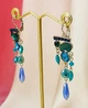 Сережки Кольорові камінці Fashion Earrings різнобарвні - зображення 4