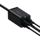 Мережевий подовжувач BASEUS GaN3 Pro Desktop PD100W, 60W 2Type-C, 2USB Чорний (CCGP000101) - зображення 7