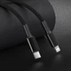 Кабель для зарядки та передачі даних Type-C - Lightning Baseus High Density Braided 20W, 2m (CATLGD-A01) Черный - зображення 10
