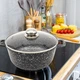 Кастрюля казан со стекляной крышкой казанок с антипригарным покрытием Styleberg ST-3021 2,2 л 20 см гранит - изображение 2