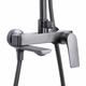 Комплект змішувачів для ванни та умивальника Qtap Vlasta QTVLA111GMB45651 Gunmetal Black PVD Графітовий - зображення 2