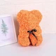 Букет-Медведик из 3D роз Teddy Bear 25см оранжевый - изображение 2