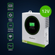 Hybrydowy inwerter Qoltec 1.5 kW 100A 12V MPPT Sinus Wi-Fi option (5901878538631) - obraz 3