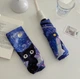 Автоматический зонтик с принтом котенком в стиле Звездной Ночи Ван Гога Black Kitty складной зонт полный автомат от дождя и солнца, 8 спиц, синий (109720361) - изображение 4