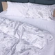 Комплект постельного белья MirSon Двуспальный 175х210 см 22-1427 Leafsong white Сатин Standart (2200011246598) - изображение 1