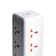 Сетевой фильтр удлинитель 2.8 м с лампой на 12 универсальных розеток с 2 USB, 1 Type-C, беспроводная зарядка HP-5-9MF - изображение 8