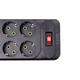 Сетевой фильтр удлинитель Yiwu F33U на 6 розеток 4 USB 2 Type-C и кнопкой выключения 5 м - изображение 4