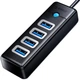 USB-хаб ORICO Універсальний на 4 порти з розширеним інтерфейсом Чорний (1015-824-00) - зображення 10