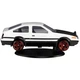 Дрифт машинка Toyota AE86 BauTech декор на панель авто Белый (1015-875-00) - изображение 1
