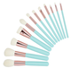 Zestaw pędzli do makijażu Tools For Beauty MiMo Turkusowy z etui 12 szt (5903018919973) - obraz 3