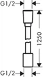 Текстильный душевой шланг HANSGROHE DESIGNFLEX 28220670 - изображение 2