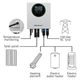 Інвертор Qoltec Solar Inverter for water heating 3kW/4kW ECO Solar Boost MPPT BYPASS LCD Wi-fi (5901878538679) - зображення 7