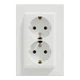 Розетка Schneider Electric ASFORA с заземлением двойная белая 16А (EPH9900121) - изображение 1