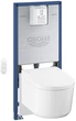 Набор Инсталляция Grohe Rapid SLX 39596000 с подвесным унитазом-биде QuickFix Sensia 36507SH0 (36509SH0) + панель смыва Nova Cosmopolitan S 37601000 хром - изображение 2