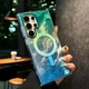Чехол на Samsung Galaxy S24 Ultra / для самсунг галакси С24 ультра с функцией магсейф MagSafe блестящий Green / Blue - изображение 3