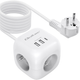 Rozgałęźnik sieciowy Qoltec Power Cube 3x AC + 2x USB + 1x USB-C PD 20W 2 m White (5901878525471) - obraz 1