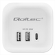 Rozgałęźnik sieciowy Qoltec Power Cube 3x AC + 2x USB + 1x USB-C PD 20W White (5901878525488) - obraz 5