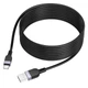 Кабель Hoco X109 USB-A – Type-C, 3м, для зарядки, алюмінієвий корпус і силікон, чорний - зображення 1