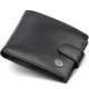 Класичне чоловіче портмоне з натуральної шкіри ST Leather ST102 чорне 9,5 см - зображення 1