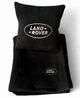 Плед и подушка в авто с вышитым логотипом LAND ROVER черный флис 260г/м2 размер S - изображение 1