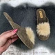 Тапочки женские войлочные для ламината Белста светло-коричневые с помпоном 38р (25 см) 8018 - изображение 3