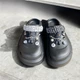 Женские кроксы Progress на платформе черные с джибитсами Progress 152-2-4 40р - изображение 5