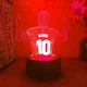 3D світлодіодний нічник для кімнати Messi Football player, 16 змінних режимів + пульт керування, чорна основа - зображення 3