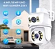 IP WiFi Камера видеонаблюдения ICSEE 2 независимых объектива 8MP уличная поворотная UKC - изображение 3