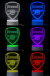 3D LED-нічник ФК «Arsenal» з RGB-підсвіткою . Arsenal нічник - изображение 2