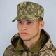 Кепка мазепинка пиксель ВСУ с кокардой, кепка армейская уставная пиксель, кепка ЗСУ 61 - изображение 2