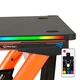 Стіл ігровий комп'ютерний геймерський MEETION DSK20 110x60x75 см із LED RGB підсвіткою, пульт управління, розбірна конструкція, карбонова поверхня Black/Orange - зображення 4