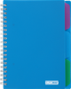 Тетрадь Buromax Bright B6 100 листов в клетку 3 разделителя Синяя (BM.24365912-02) - изображение 1