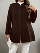 Пальто осеннее женское SHEIN GD-00209998 1XL Коричневое (DN3012300114118) - изображение 5
