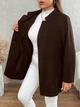 Пальто осеннее женское SHEIN GD-00209998 1XL Коричневое (DN3012300114118) - изображение 8